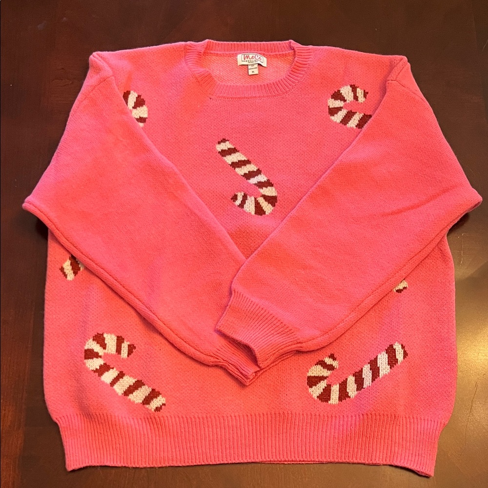 Pink Candy Cane Sweater